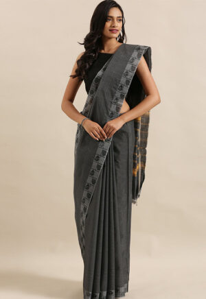 Chettinad Cotton Grey Saree